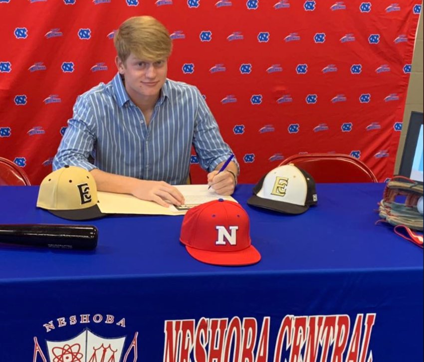 Cade Hall, a senior at Neshoba Central, recently signed to continue his baseball career at East Central Community College.
